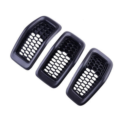 Front Honeycomb Mesh Grille Trim Cover for Jeep Cherokee (2014-2018)