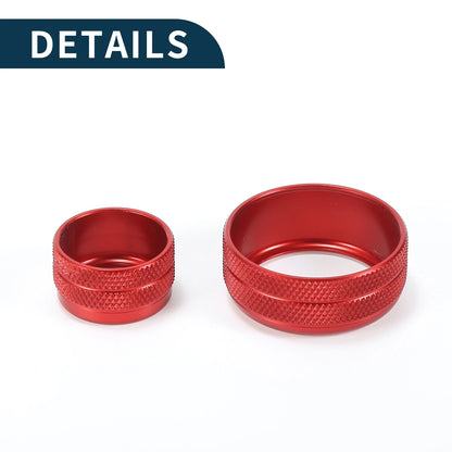 Switch Knob Cover for BMW 1 2 3 3 Series 4 Series Red 3 Pcs