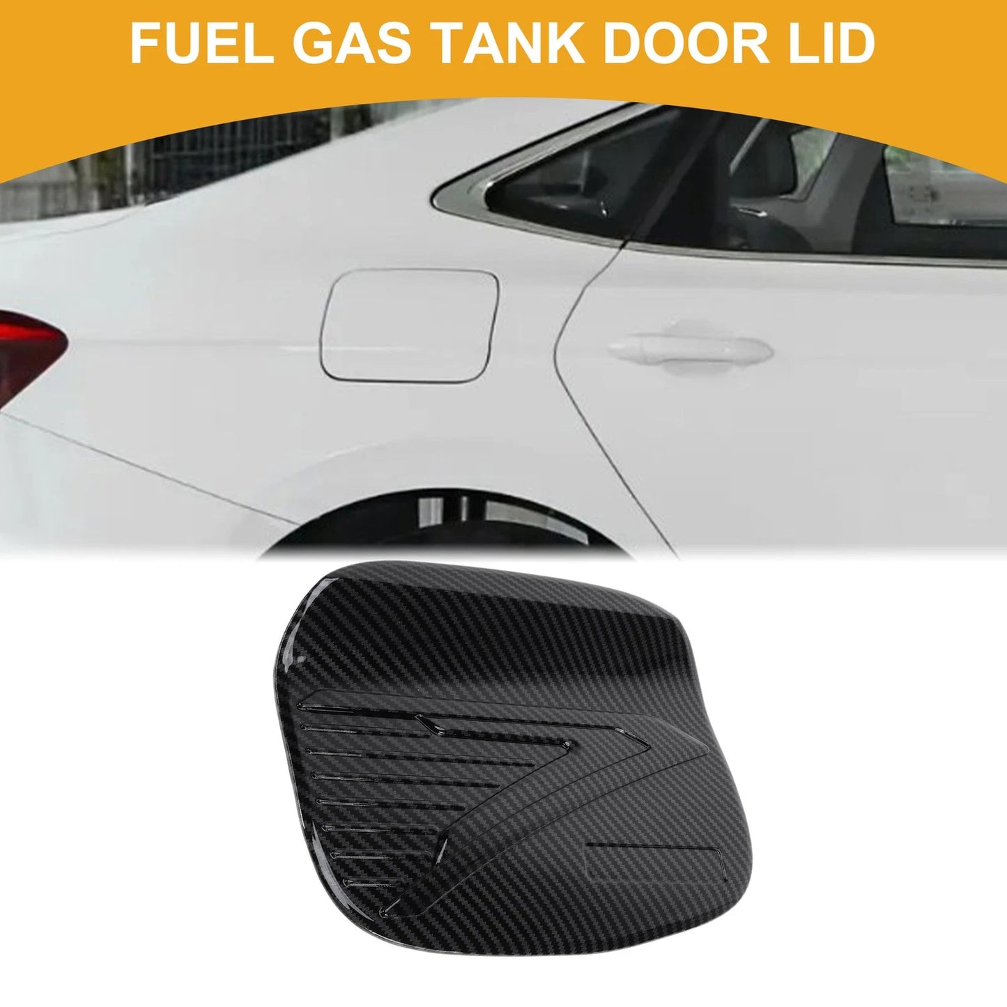 Fuel Tank Door Cap for Mitsubishi Outlander Carbon Fiber Black