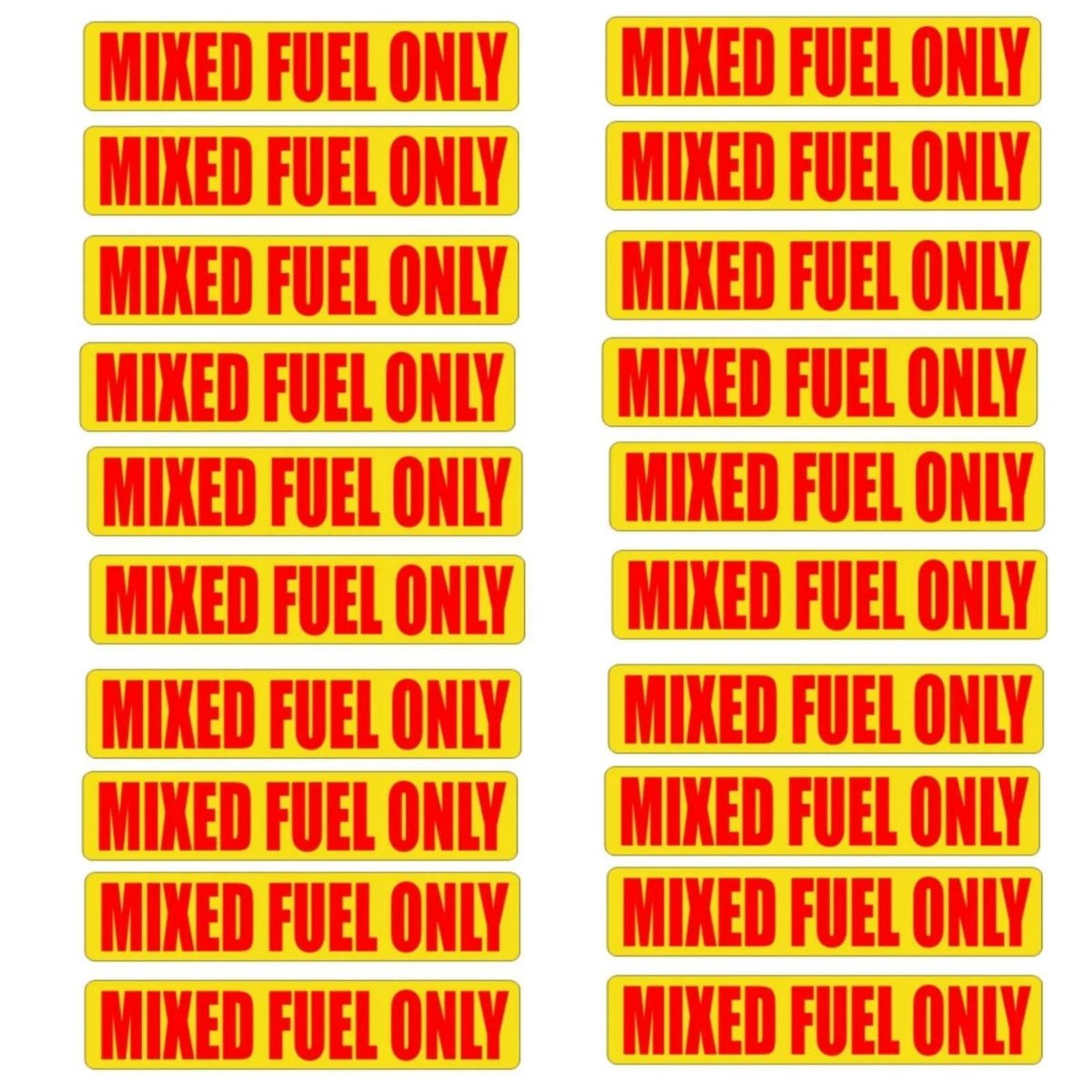 MIXED FUEL ONLY Vinyl Stickers | Decals for 2-Stroke Cycle Oil/Gas Mix
