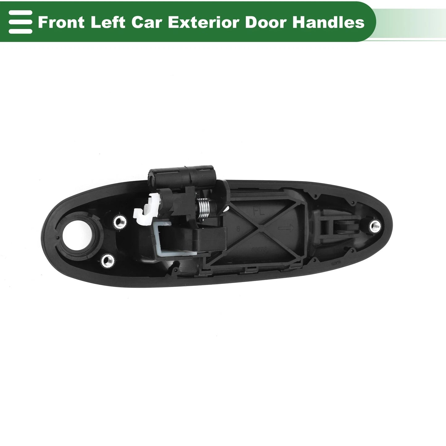 Black Front Left Exterior Door Handle for Toyota Land Cruiser (2008-2021)
