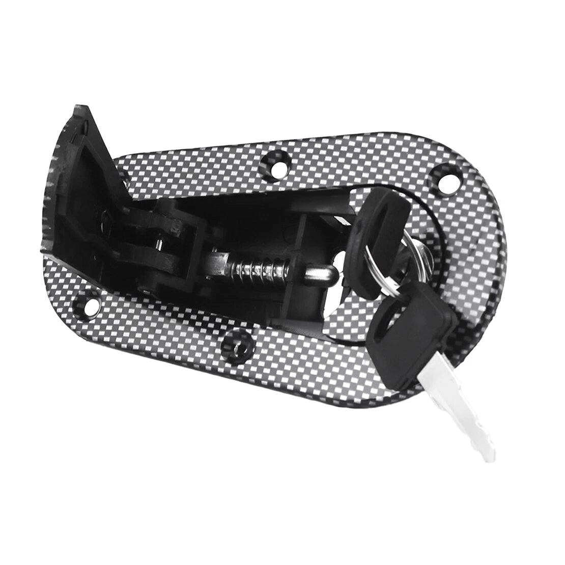 Carbon Fiber Racing Hood Pin & Flush Mount Latch Lock for Car