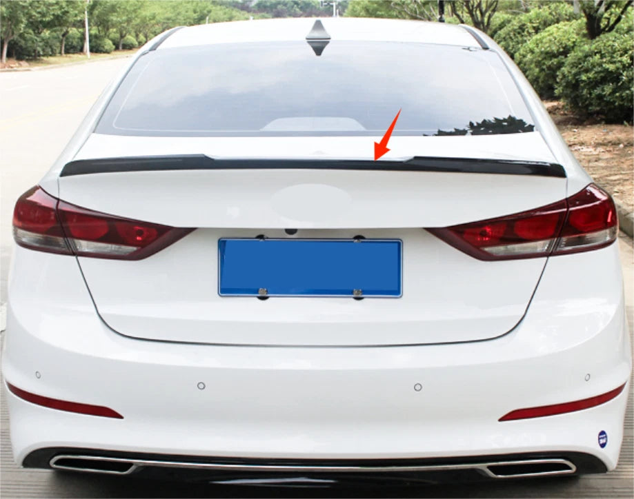 Rear Spoiler Wing Glossy Black for Hyundai Elantra Sedan (2017-2018)