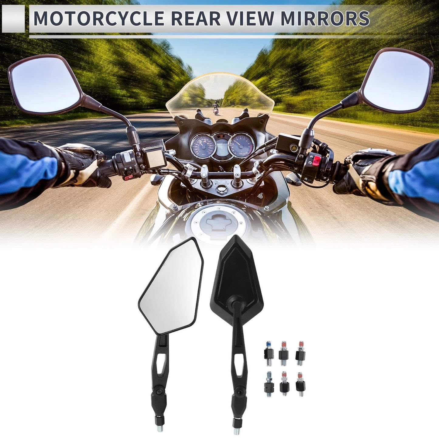 M8/M10 / 1 Set / Rear View Mirror for Motorcycle