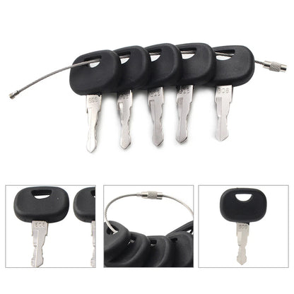 5 x Ignition Starter Keys for Liebherr & John Deere Heavy Equipment