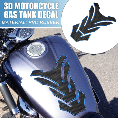 Gas Tank Decal / 7.87x5.31 / Universal 3D Tank Sticker Blue Black for Universal