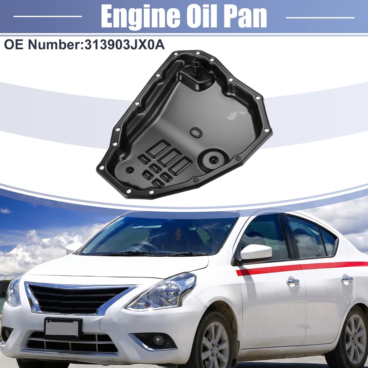 Engine Oil Pan for Nissan Sentra 2013-2016 (Black)