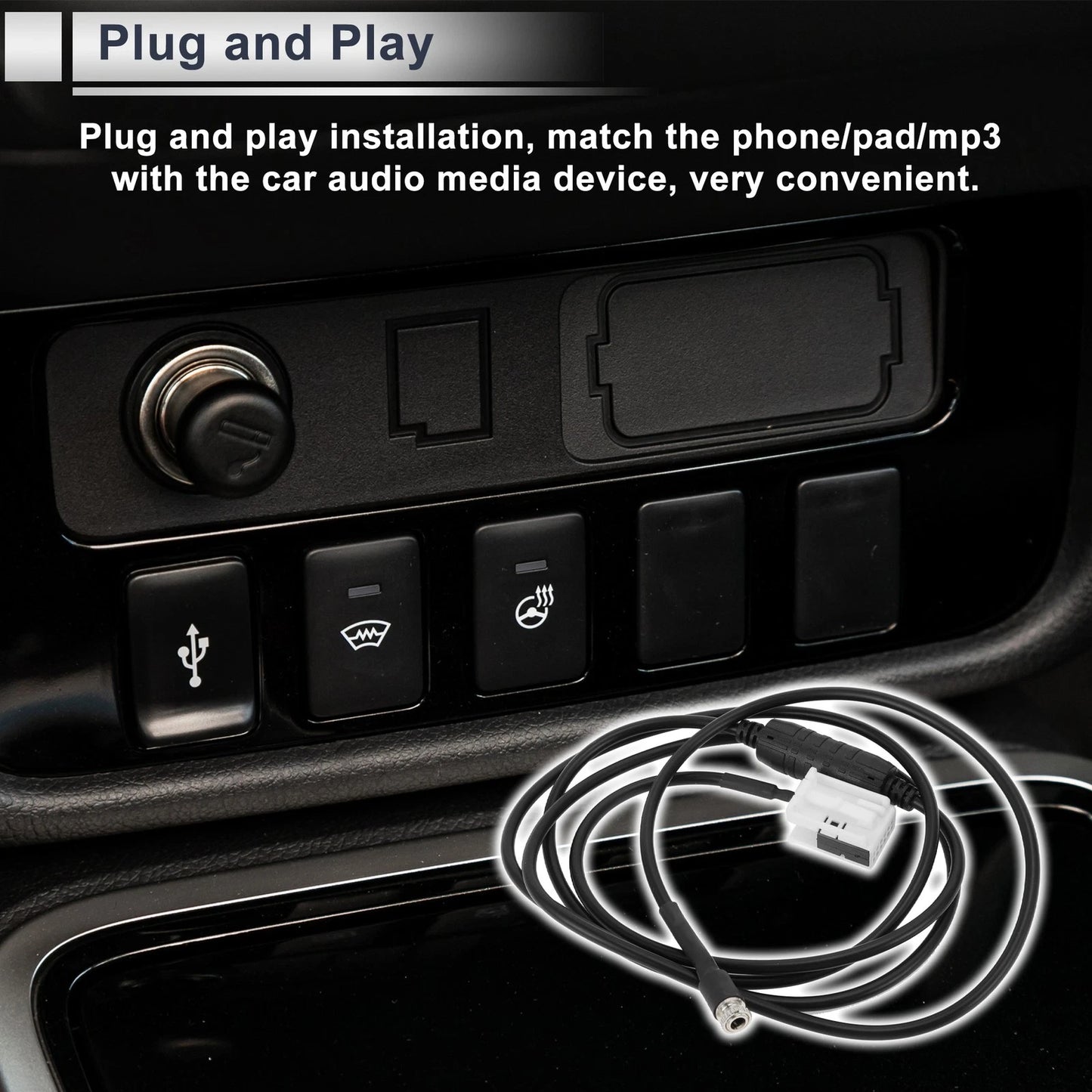 Audio Aux Adapter Cable for BMW Car Stereo Radio