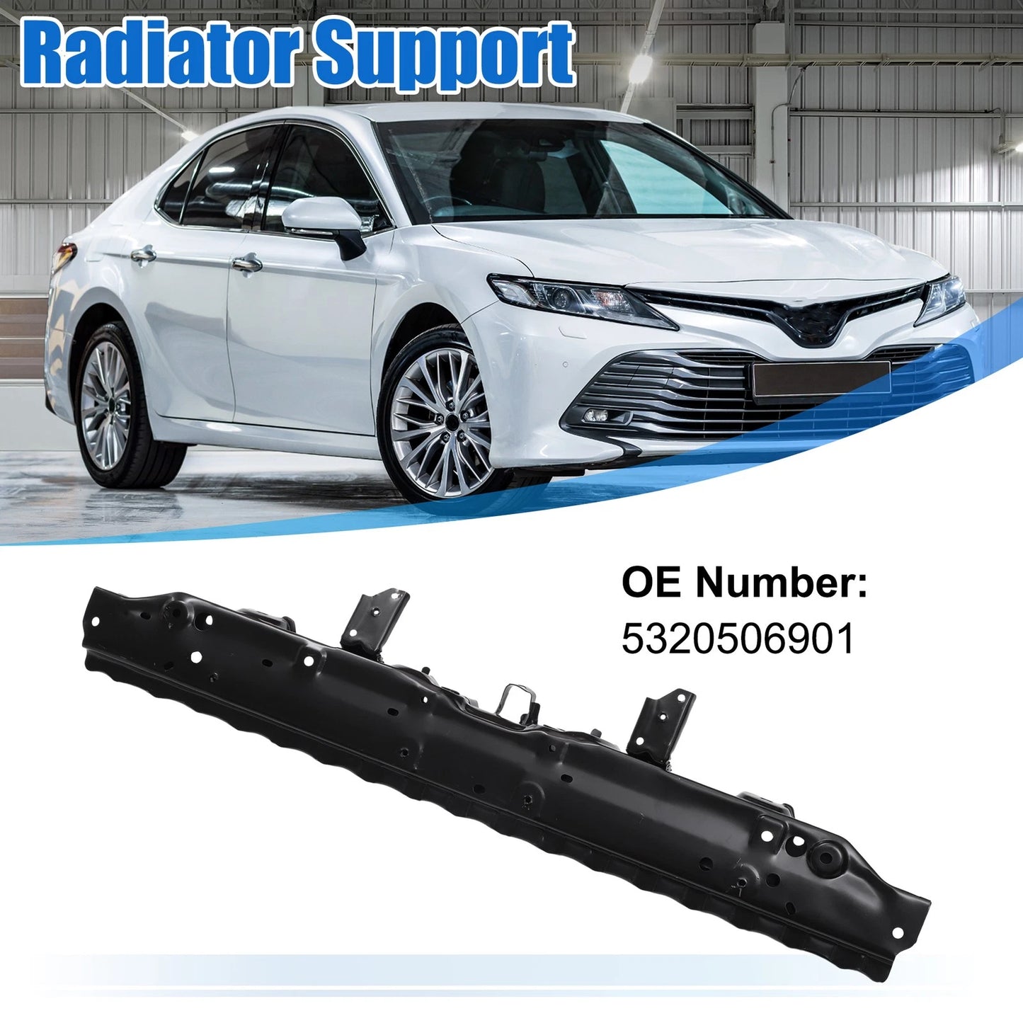 Upper Radiator Support Bracket for Toyota Camry (2018-2022) Black
