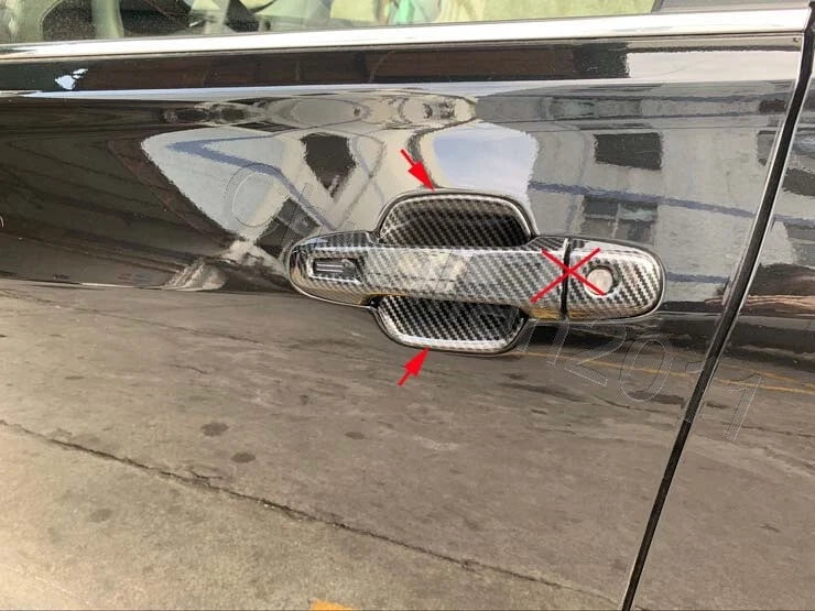 Door Handle Bowl Cover Trim for Subaru Forester (2019-2023) 4 x Fiber