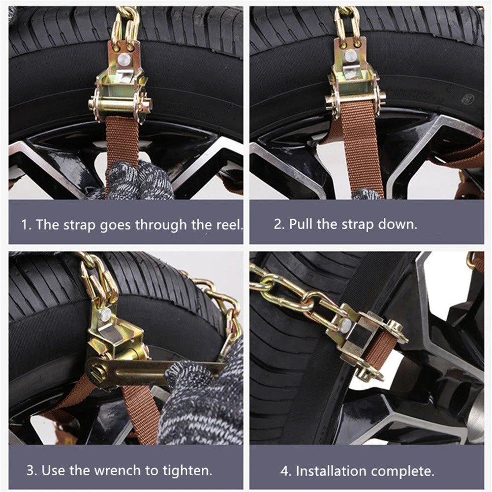 Winter Snow Chains Anti Skid Tire Chains for Car Wheels
