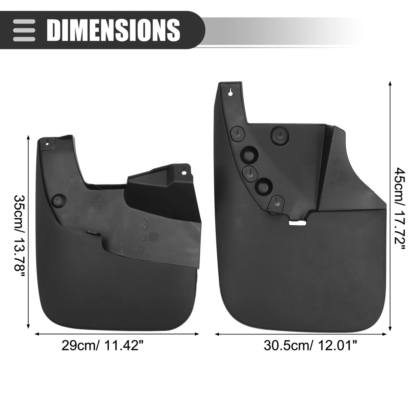 Car Mud Flaps Splash Guards Set for Toyota Tundra (2007-2021)