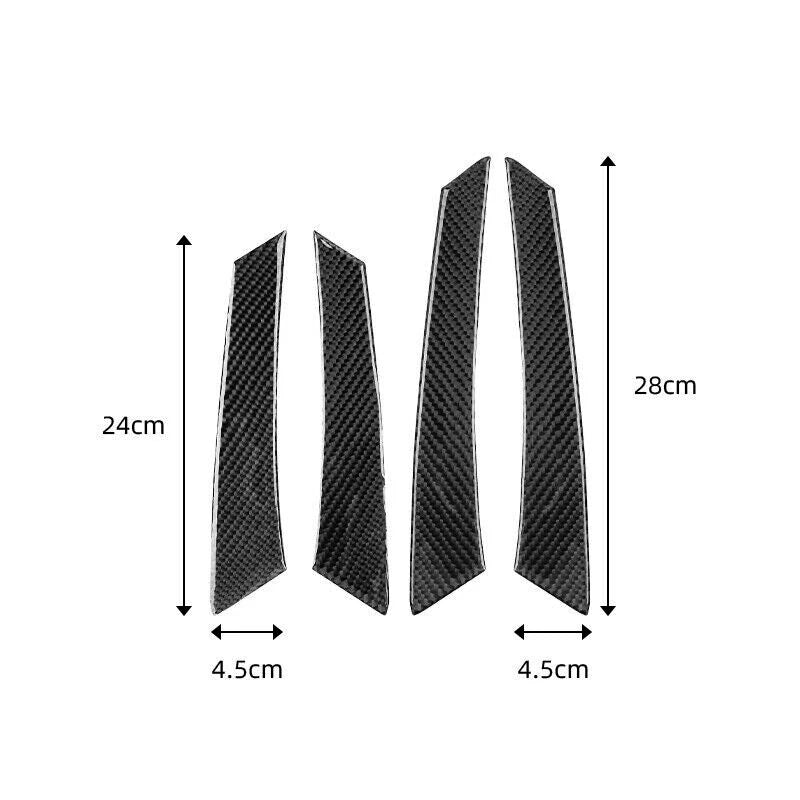 4X Carbon Fiber Door Handle Pull Trim Covers for Mazda 3 (2010-2013)