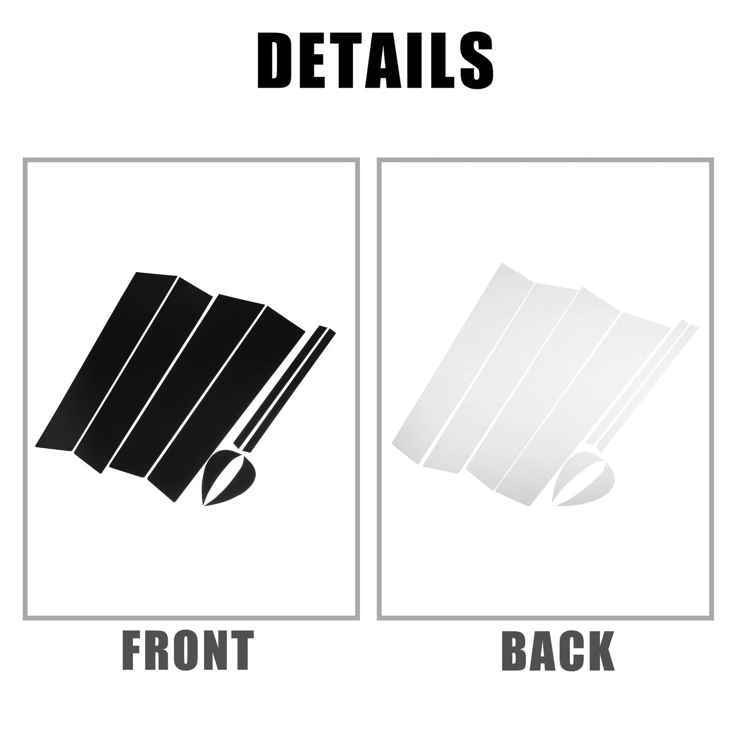 8 Pcs Car Door Cover Trim Pillar Stickers for Toyota Camry (2018-2023)