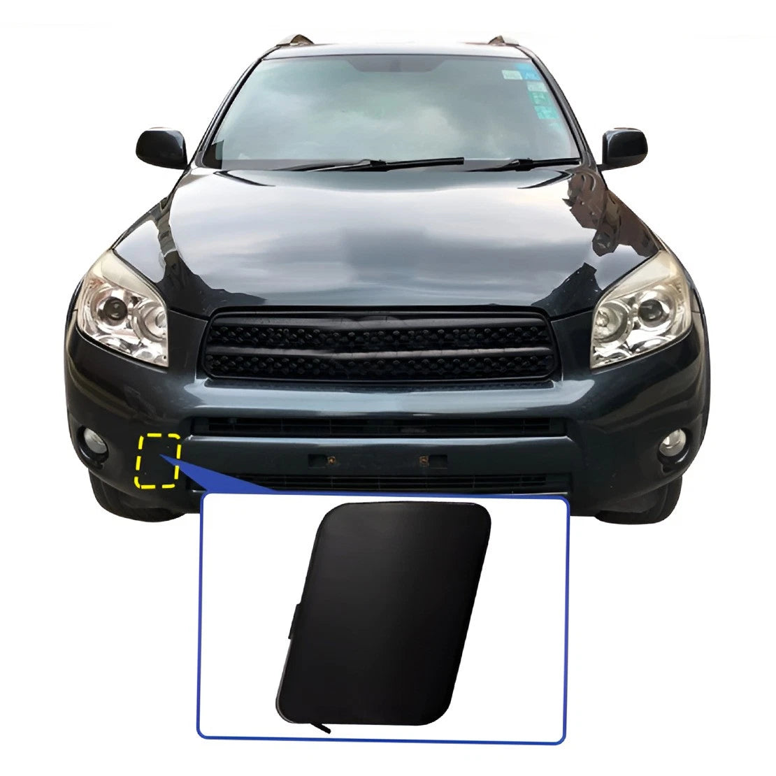 Front Bumper Tow Hook Eye Cover Cap for Toyota RAV4 (2006-2008)