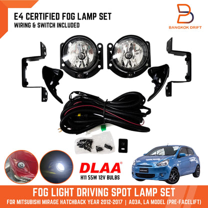 Front Fog Light Lamp Assembly for Mitsubishi Mirage Hatchback (2012-2016)