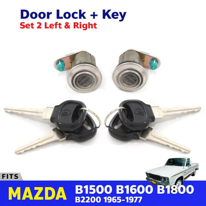 Door Lock Safety Key Set LH+RH Fits Mazda B-Serie B2000 B2200 Pickup 1985-98 D08