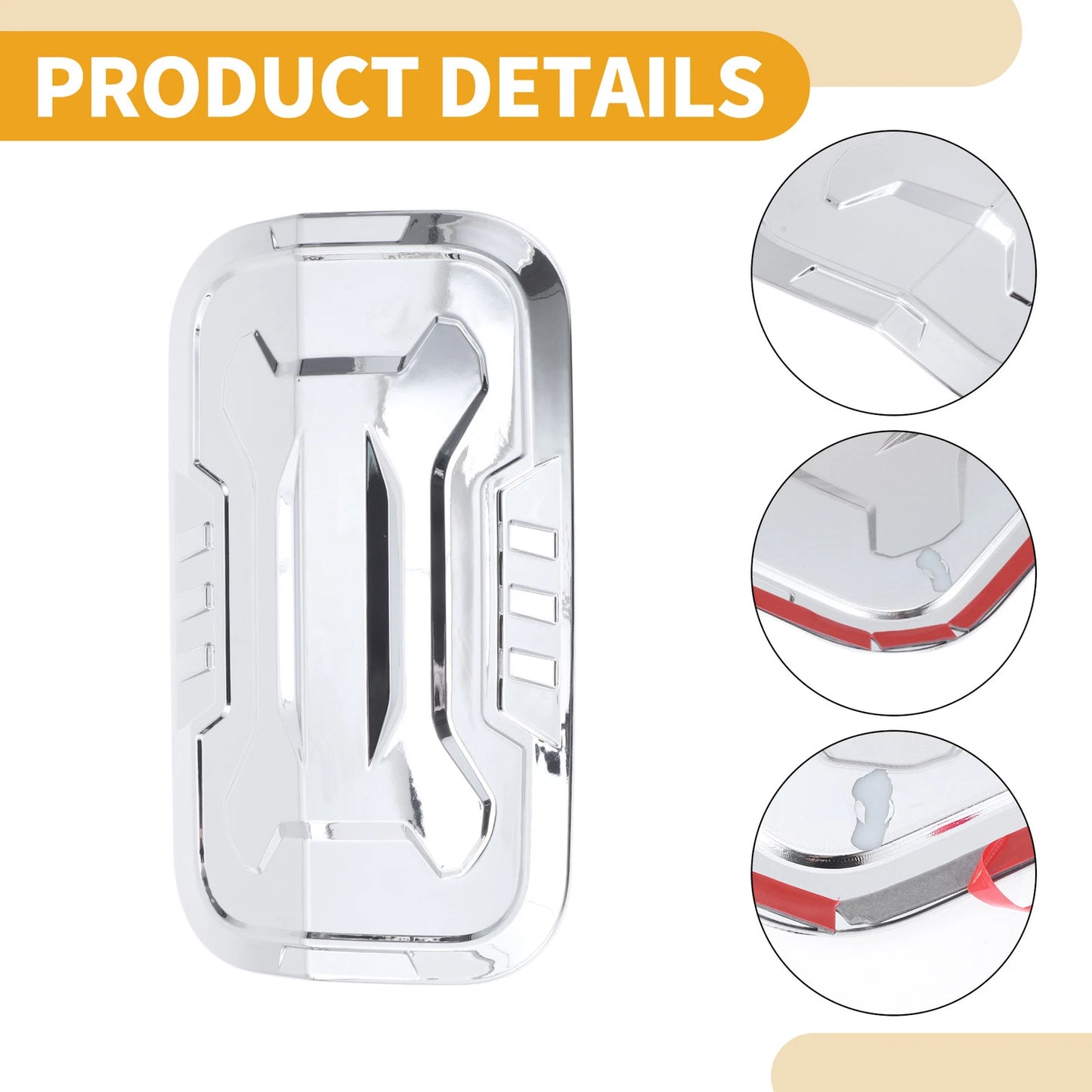 Fuel Tank Door Cap for Toyota Prado (2024-2025) Chrome Silver Tone