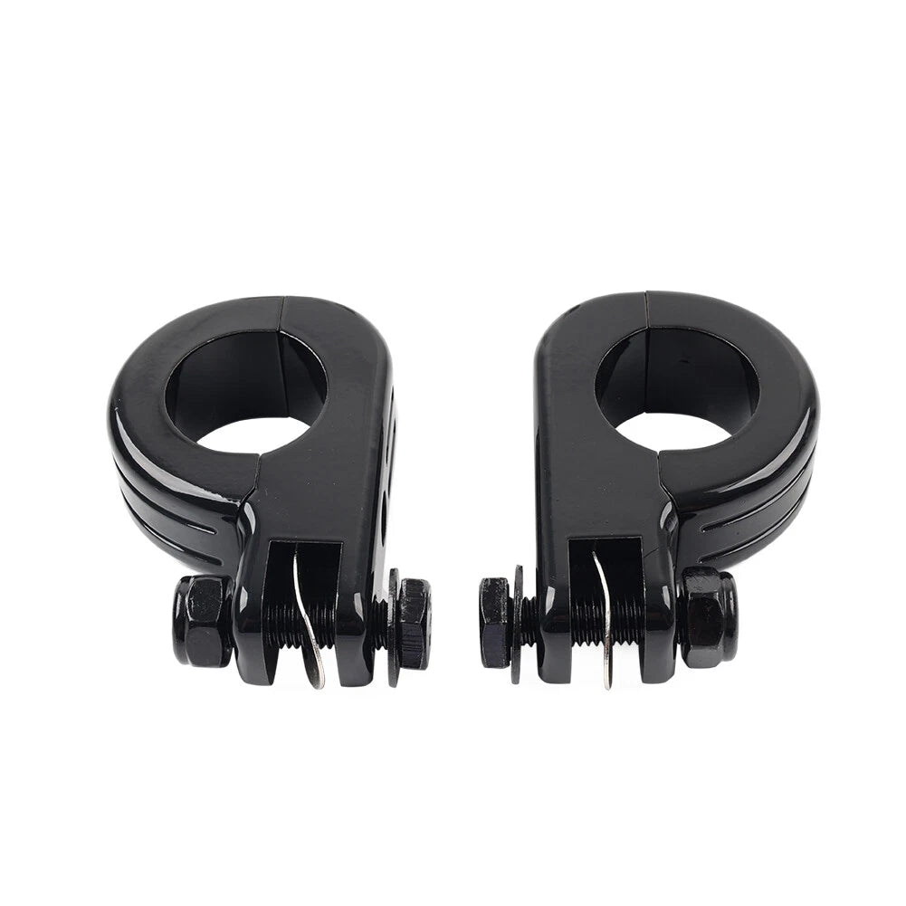 Foot Peg Mount Clamp Bracket for Harley 1.25" Highway Engine Crash Bar
