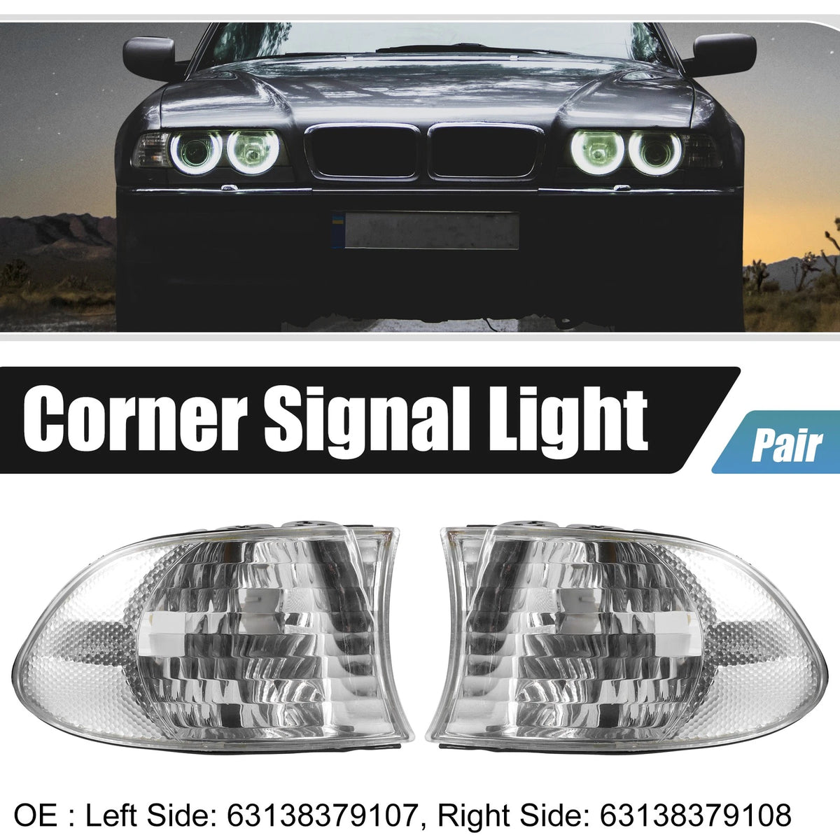 Clear Turn Signal Light Lamp for BMW E38 7 Series (1999-2001)