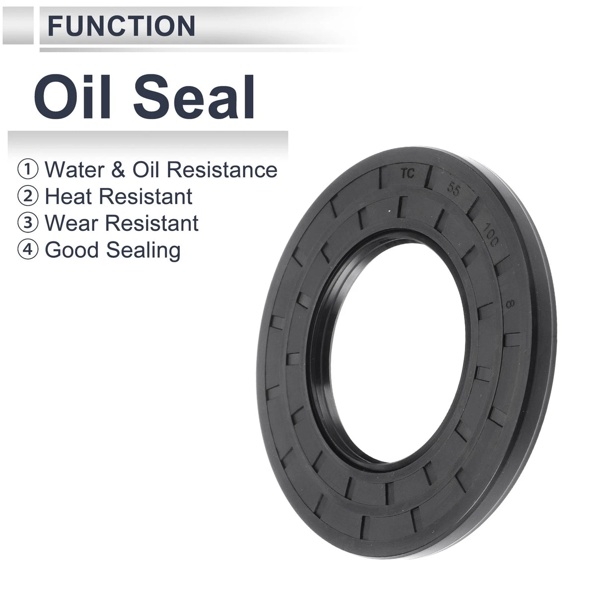 Oil Seal 55x100x8mm Black 5pc Seal Ring Shaft Nitrile Rubber for Make Model