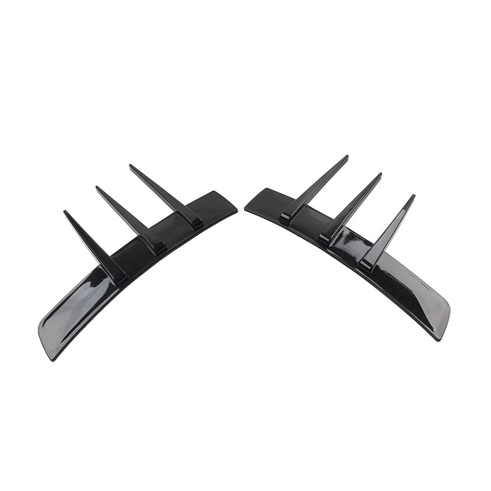 Black Front Rear Side Fender Vents Air Vent Trim for Universal Cars