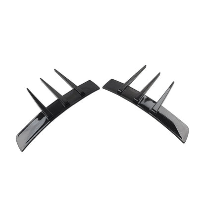Black Front Rear Side Fender Vents Air Vent Trim for Universal Cars