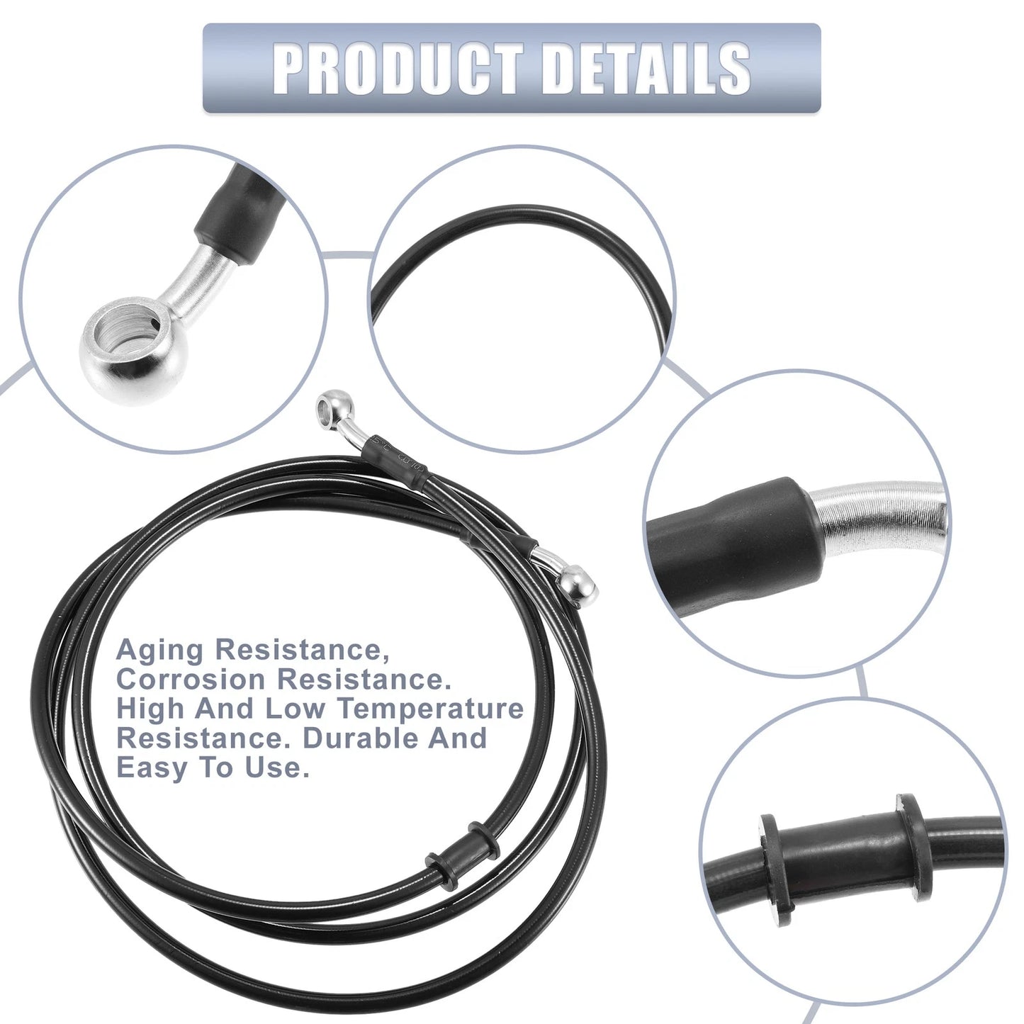 Brake Line / 74.80" / Motorcycle Hydraulic Hose Braided Cable for Make Model
