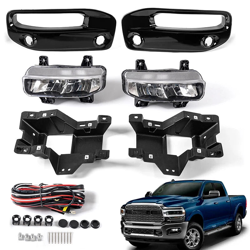 LED Front Bumper Fog Lights for Dodge Ram 2500 3500 (2019-2021)