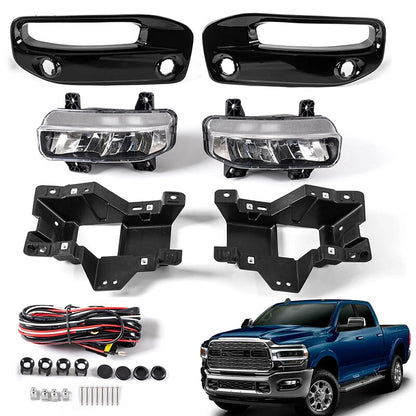 LED Front Bumper Fog Lights for Dodge Ram 2500 3500 (2019-2021)