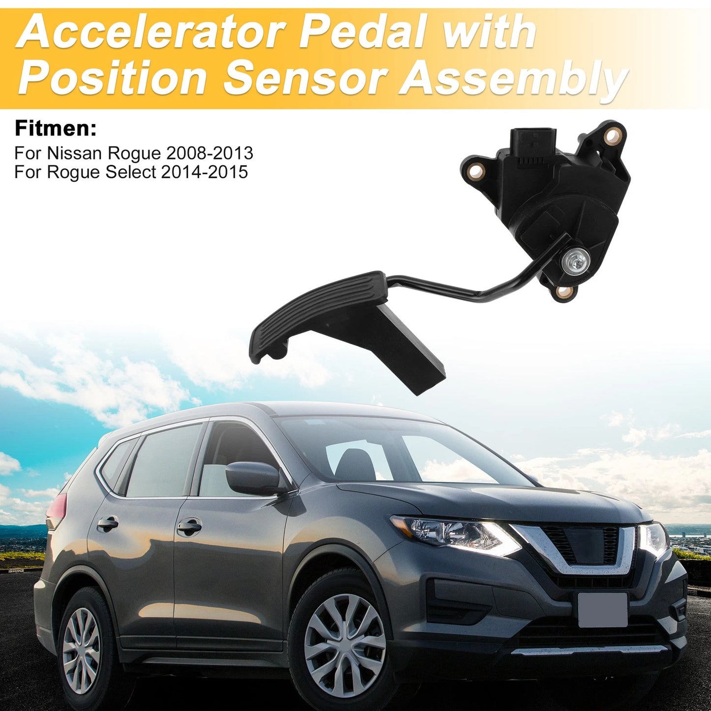 Accelerator Pedal Assembly with Position Sensor for Nissan Rogue (2008-2013)