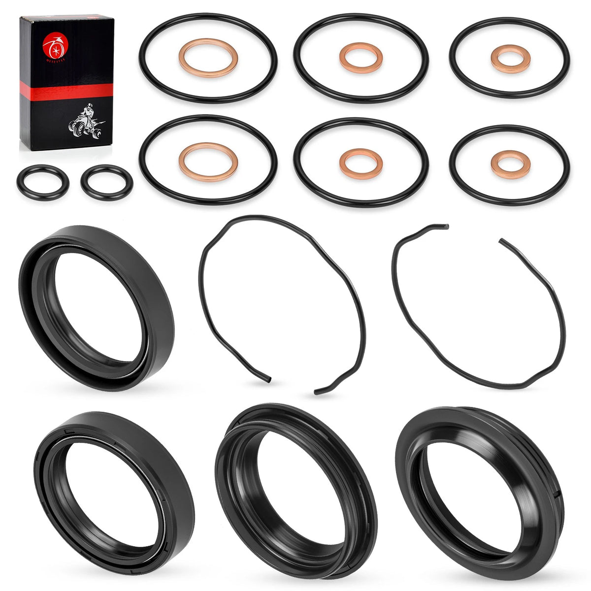 Front Fork Dust Seal Oil Seal Kit for Suzuki GSX-R600/750 V-Strom DL650 (2004–2010)