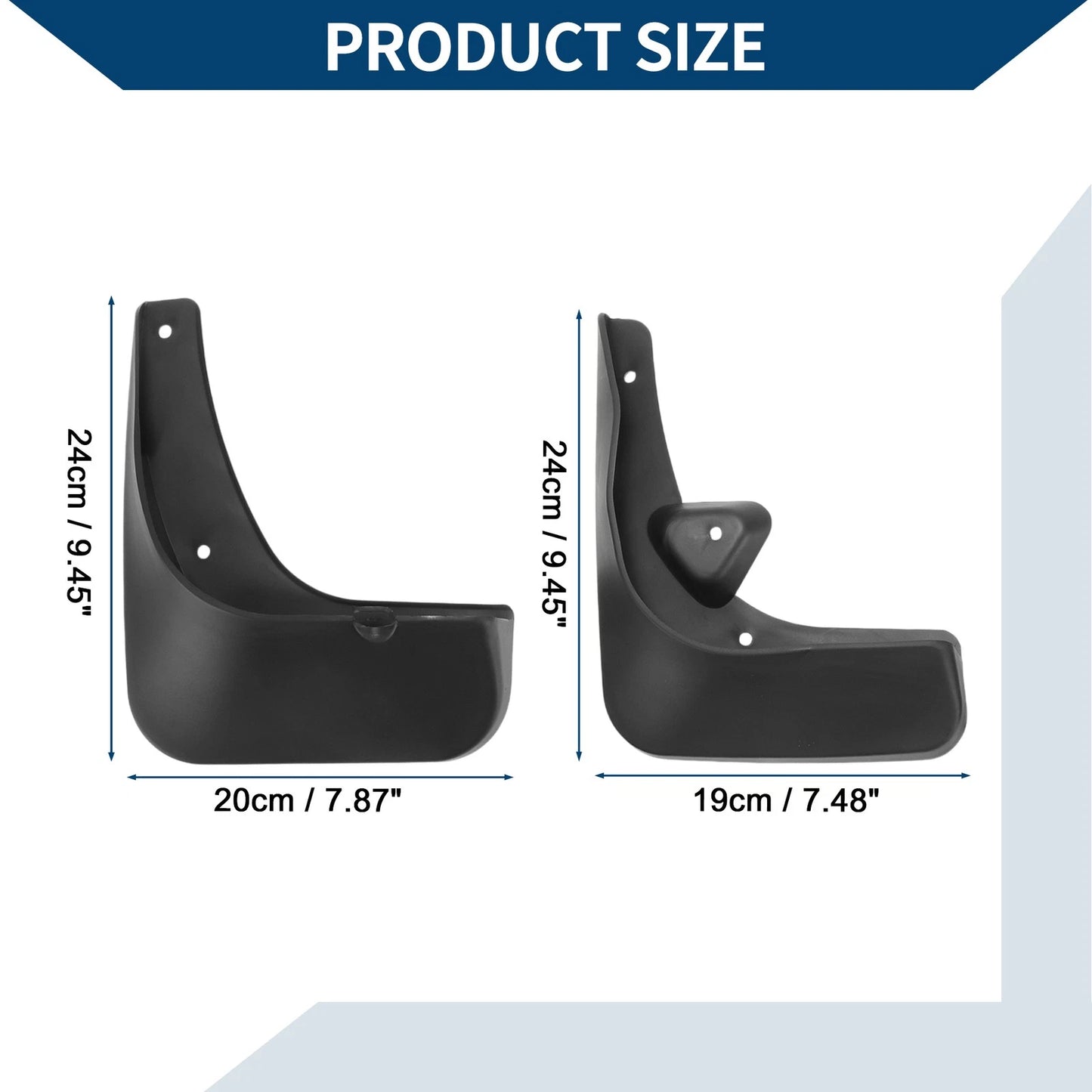 Mud Flaps Splash Guards 1 Set for Peugeot 408 (2010-2014)