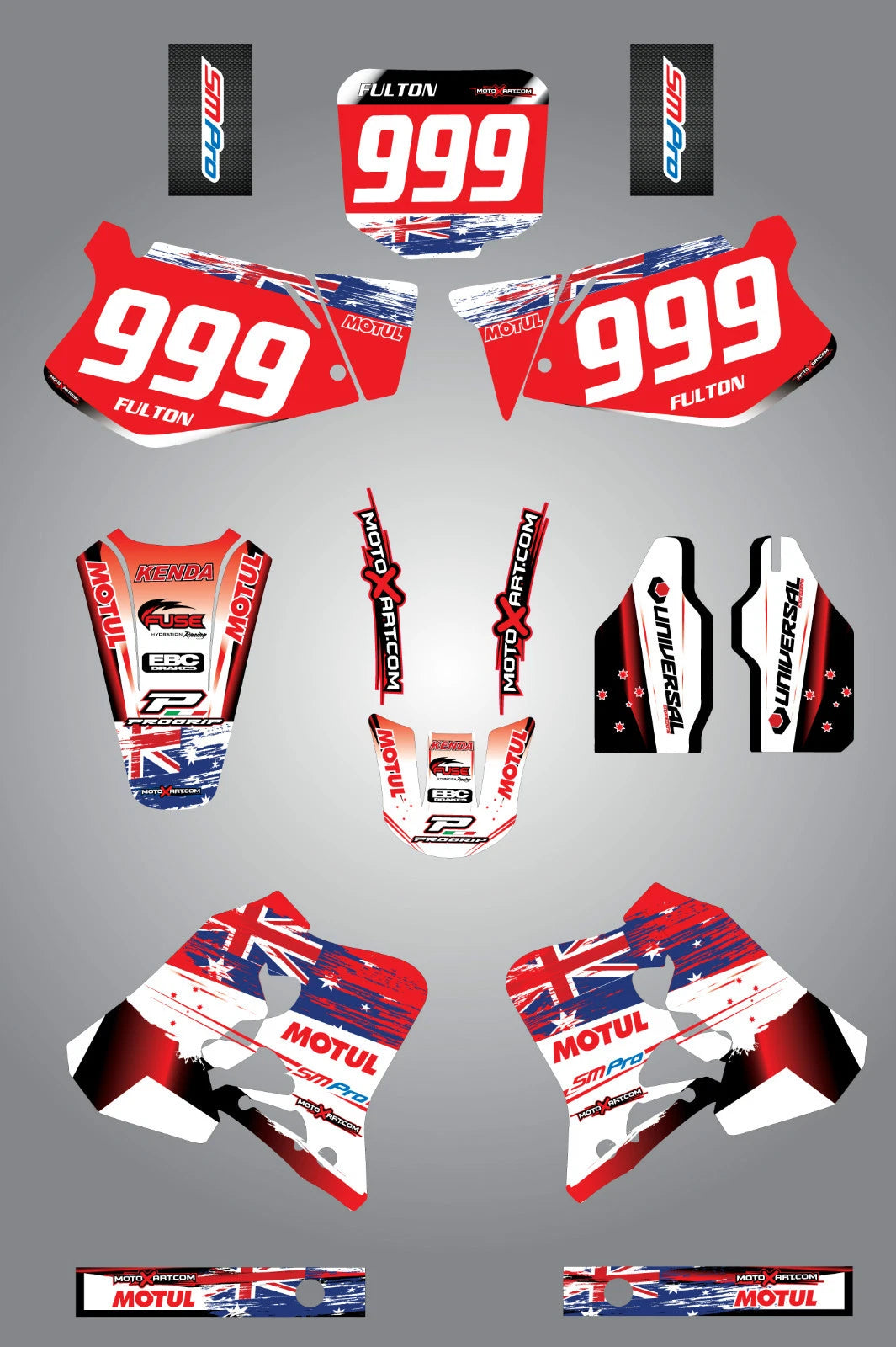 Custom Graphic Kit - AUSSIE PRIDE for Honda CR 250 (1995-1996) Stickers
