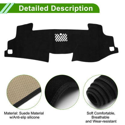 Dashboard Cover Mat for Toyota Camry 2017-2024 Sun Protector Black