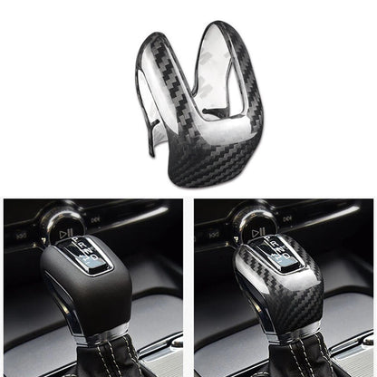 Car Carbon Fiber Gear Shift Knob Cover Trim Fit For Volvo S60 S90 XC60 2018+