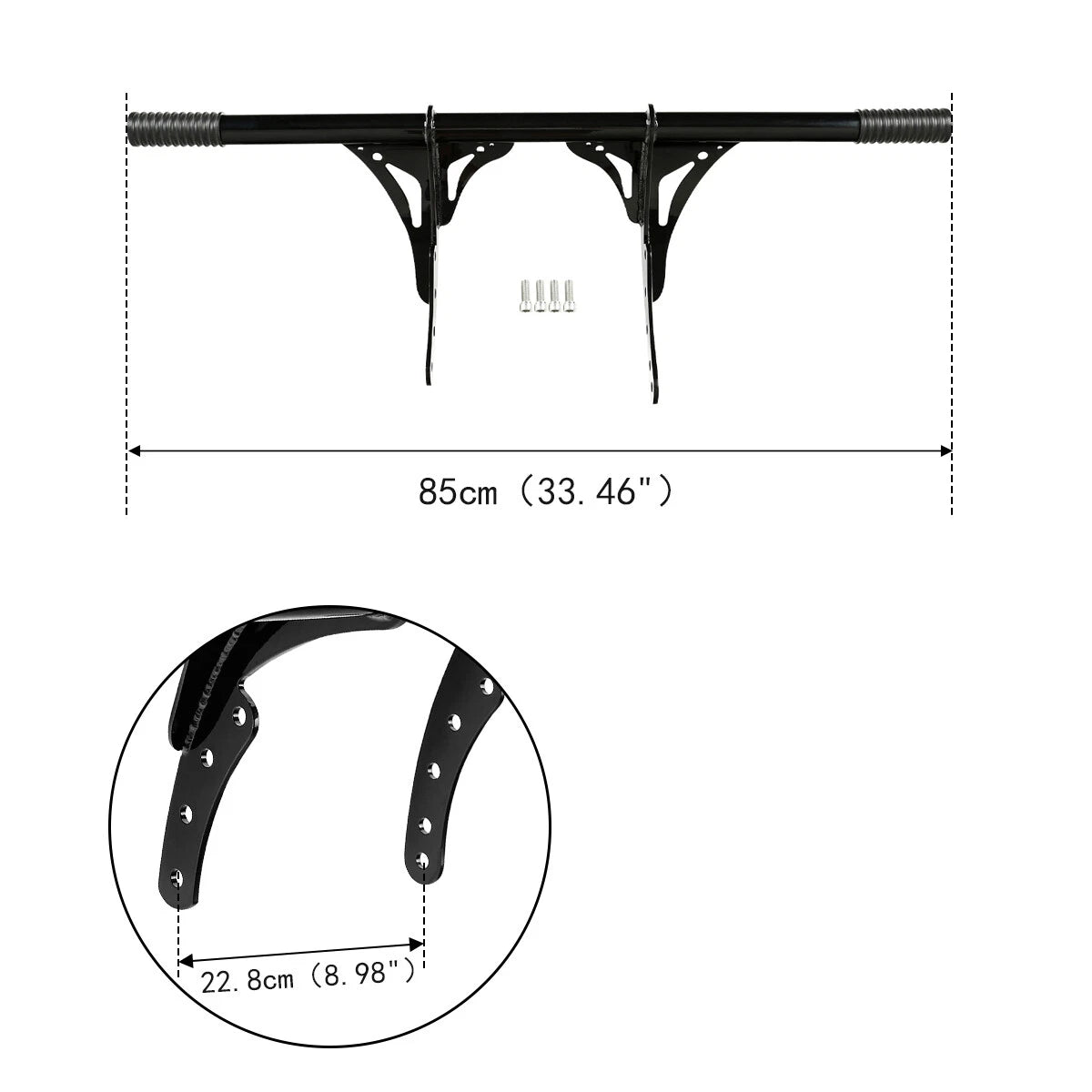 Black Highway Footpeg Crashbar for Harley Softail Low Rider Street Bob (18-25)