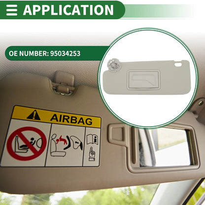 Left Sun Visor with Mirror for Chevrolet Cruze (2011-2016)