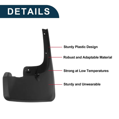 Mud Flaps Splash Guards 1Set for Toyota 4Runner Without Wheel Eyebrow (2012–2022)
