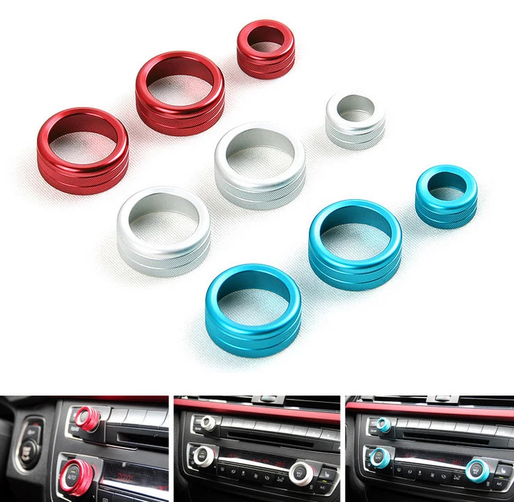 AC Climate Control Radio Volume Knob Ring Cover fit For BMW 1 2 3 4 Series F30
