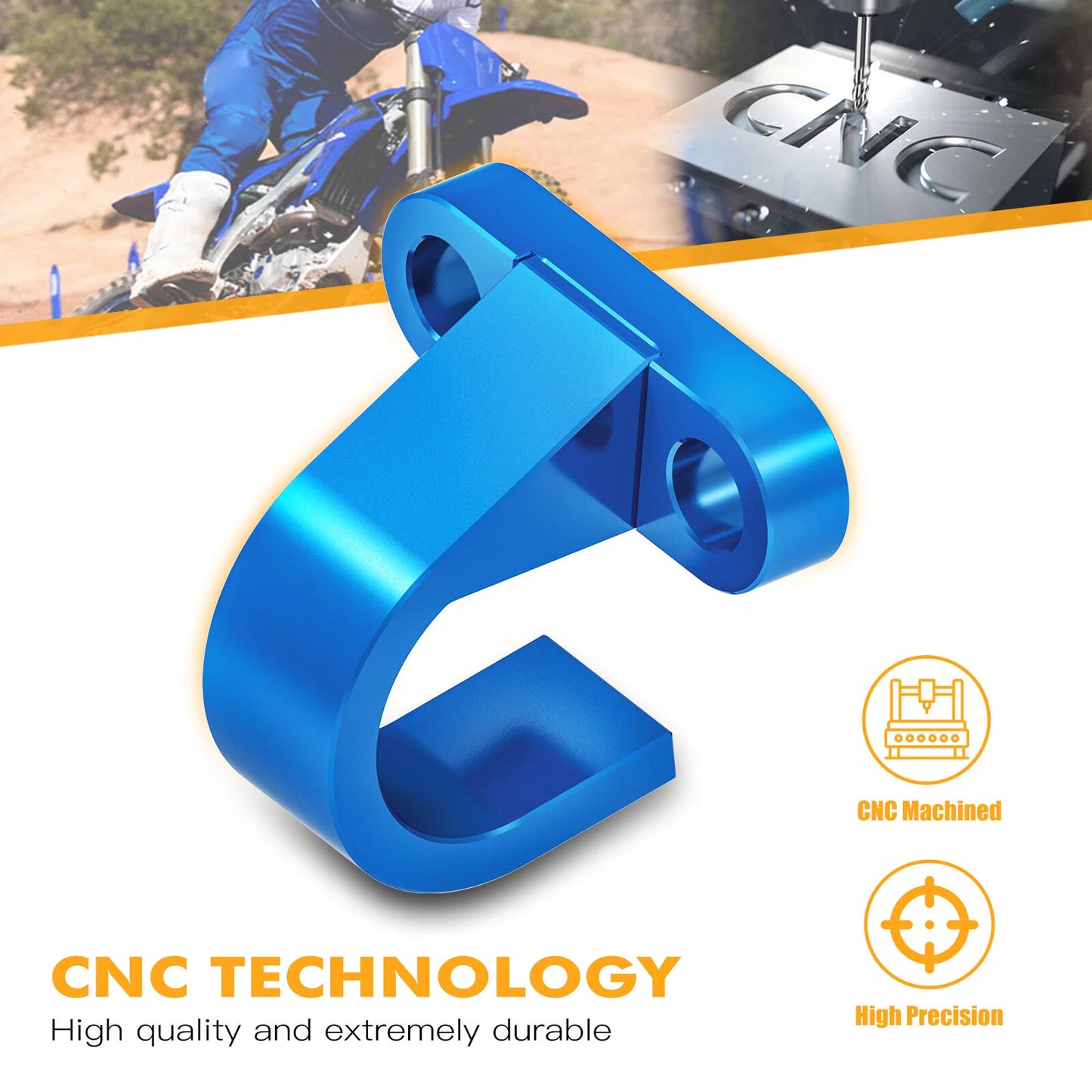 CNC Rear Brake Line Hose Clamp for Yamaha YZ250F YZ250X YZ450F YZ450FX (2016-2023)