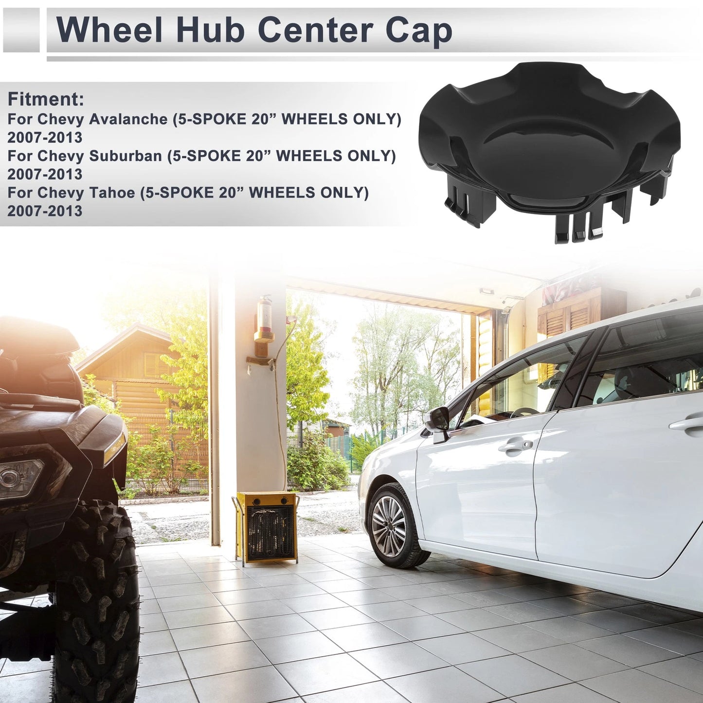 Wheel Center Cap 5-SPOKE 20��� for Chevy Avalanche (2007 - 2013)