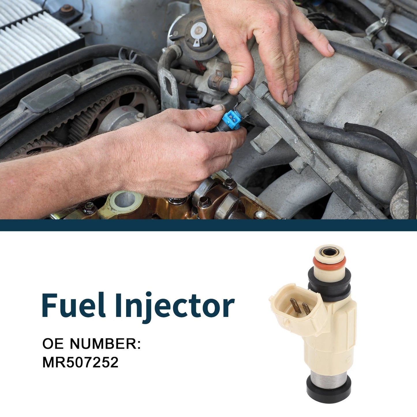 Fuel Injector MR507252 for Mitsubishi Eclipse GS 2001-2005 1 Pc Beige