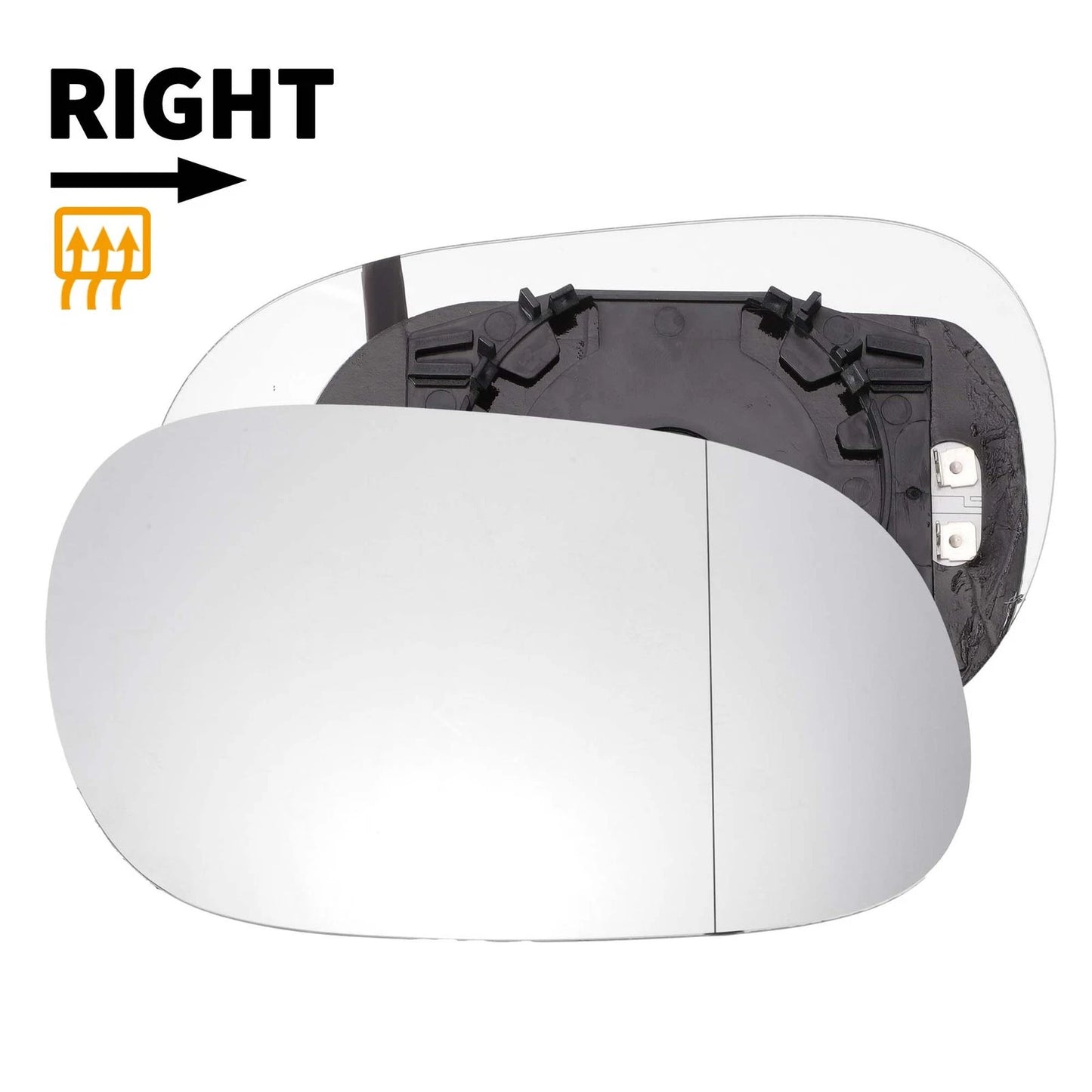 Right Side Heated White Mirror Glass for Mitsubishi Carisma (1995-2006)