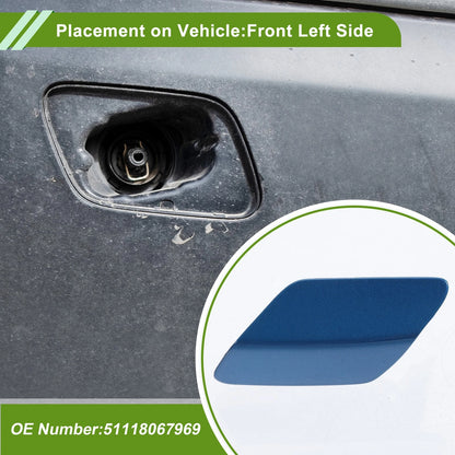 Front Left Washer Nozzle Cover Cap for BMW 320i (2013-2018) Blue
