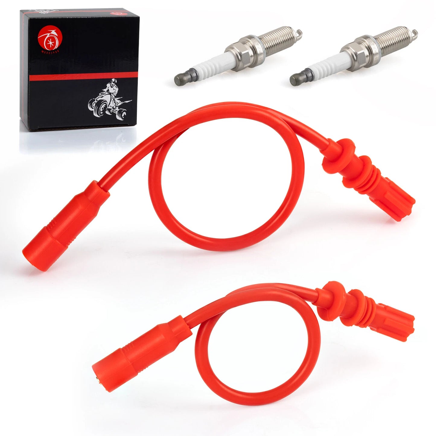 Spark Plug & Wire + Cap for Polaris Scrambler/Sportsman 1000 (2014-2017)