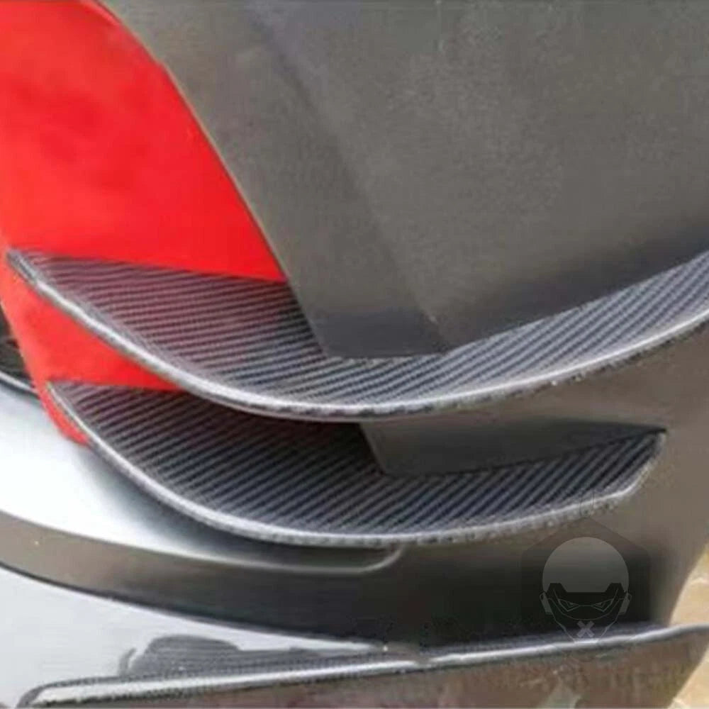 Carbon Fiber Front Side Canards Splitter Trim For Audi RS6 2013-2017