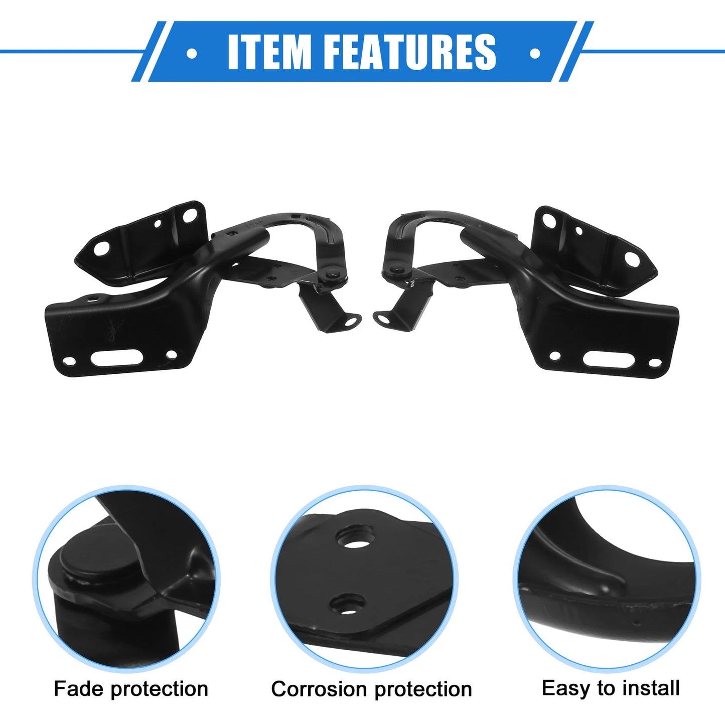 Hood Hinge  for Honda HR-V (2016-2018) Black Left Right Side