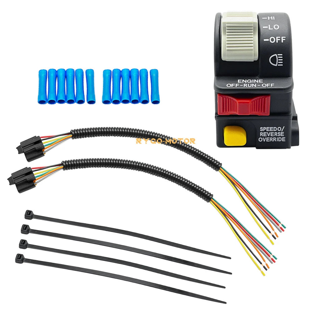 Handlebar Switch & Pigtail Harness Plug Kit for Polaris Sportsman 400 450 500 550