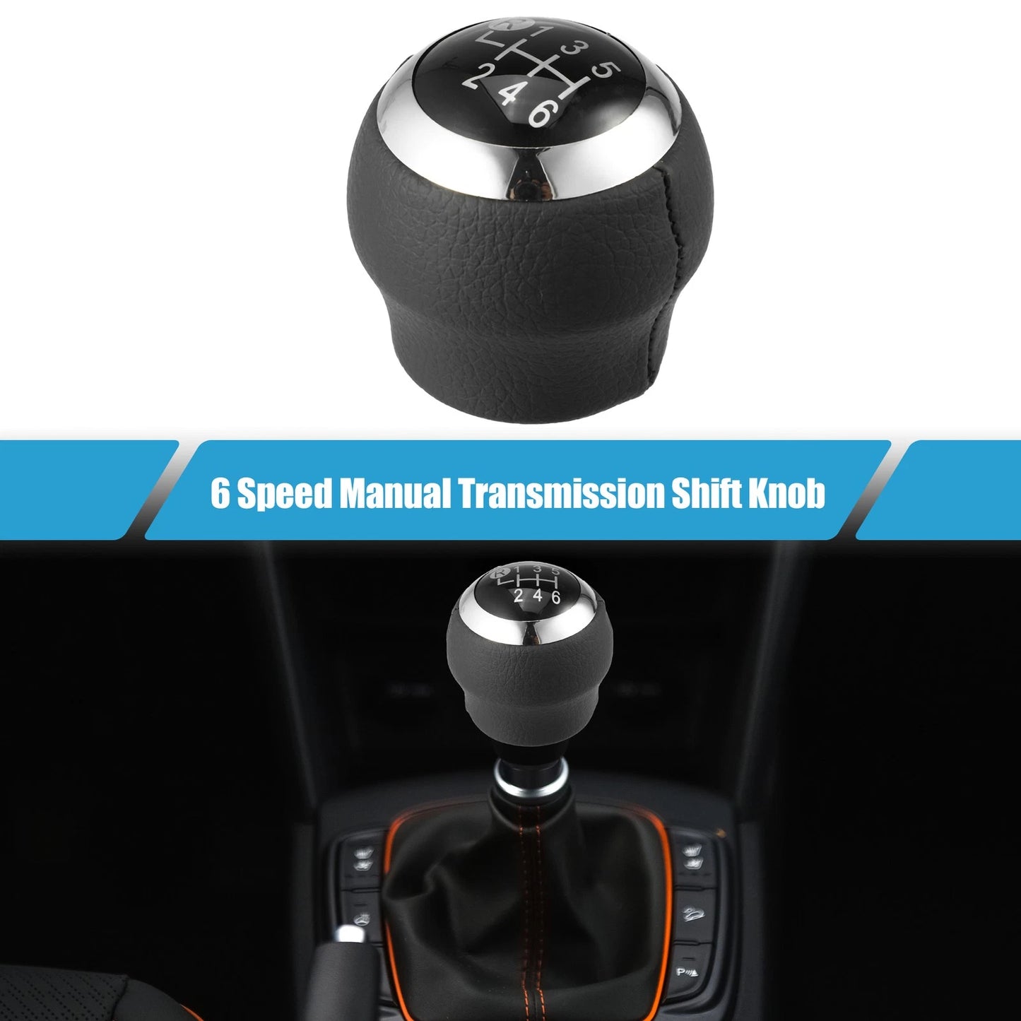 6-Speed Manual Shift Knob - Plastic Black for Toyota Corolla